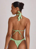 Thick Strap Ruched Cheeky Bikini Bottoms – Summer Beach Vacation Swimwear