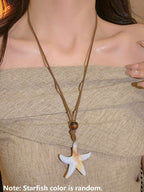 Water Drop Acrylic Pendant Leather Cord Necklace – Jewellery for Women