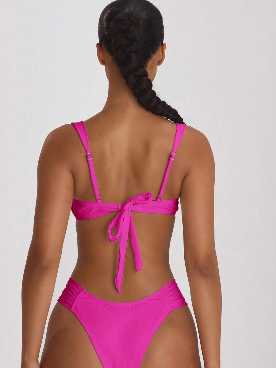 Ruched Side Cheeky Bikini Bottoms – Summer Beach Vacation Swimwear
