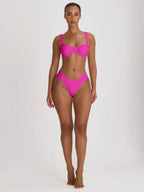 Ruched Side Cheeky Bikini Bottoms – Summer Beach Vacation Swimwear
