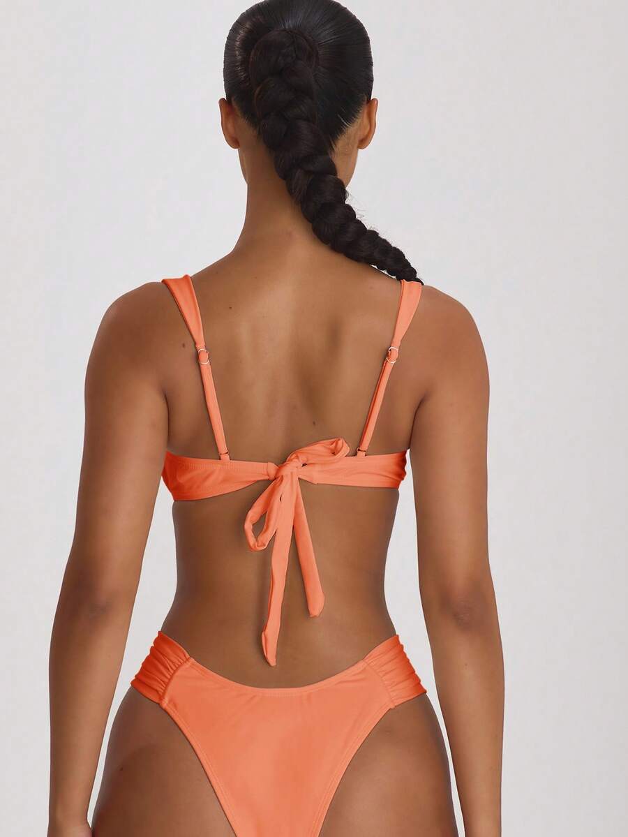 Ruched Side Cheeky Bikini Bottoms – Summer Beach Vacation Swimwear