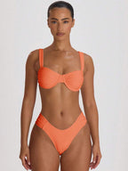 Underwire Ruched Cup Push-Up Bikini Top – Summer Beach Vacation Swimwear