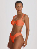Underwire Ruched Cup Push-Up Bikini Top – Summer Beach Vacation Swimwear