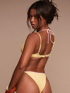 Studded Lace-Up Tie Side Bikini Bottoms – Summer Beach Vacation Swimwear