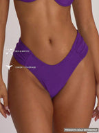 Ruched Side Cheeky Bikini Bottoms – Summer Beach Vacation Swimwear