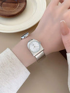 Oval Green Dial Bracelet Watch – Minimalist Dress Watch for Women