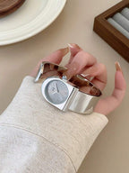 Oval Green Dial Bracelet Watch – Minimalist Dress Watch for Women