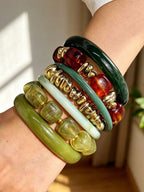 Vintage Resin Beaded Bracelet Stack – Fashion Jewellery for Women