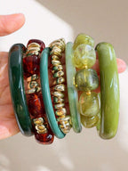 Vintage Resin Beaded Bracelet Stack – Fashion Jewellery for Women