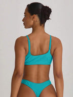 High Leg Dipped Front Thong Bikini Bottoms – Summer Beach Vacation Swimwear