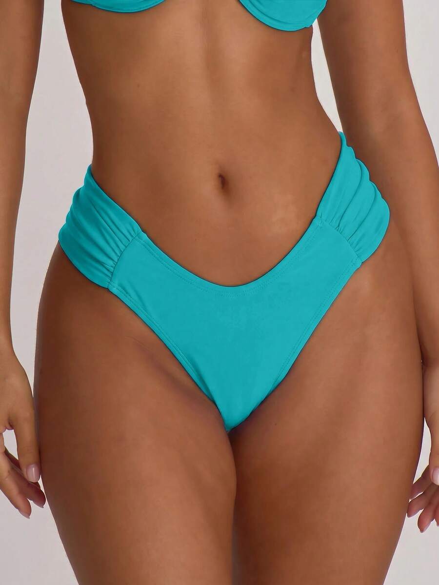 Underwire Ruched Cup Push-Up Bikini Top – Summer Beach Vacation Swimwear
