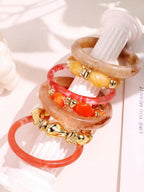Vintage Resin Beaded Bracelet Stack – Fashion Jewellery for Women