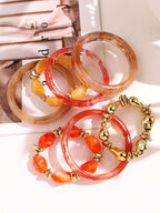 Vintage Resin Beaded Bracelet Stack – Fashion Jewellery for Women