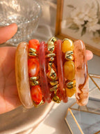 Vintage Resin Beaded Bracelet Stack – Fashion Jewellery for Women