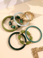 Vintage Resin Beaded Bracelet Stack – Fashion Jewellery for Women