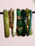 Vintage Resin Beaded Bracelet Stack – Fashion Jewellery for Women