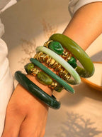 Vintage Resin Beaded Bracelet Stack – Fashion Jewellery for Women