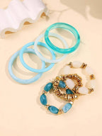 Vintage Resin Beaded Bracelet Stack – Fashion Jewellery for Women