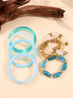 Vintage Resin Beaded Bracelet Stack – Fashion Jewellery for Women