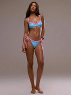 Gingham Frill Tie Side Bikini Bottoms – Summer Beach Vacation Swimwear