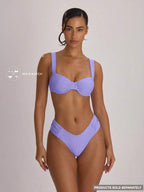 Underwire Ruched Cup Push-Up Bikini Top – Summer Beach Vacation Swimwear