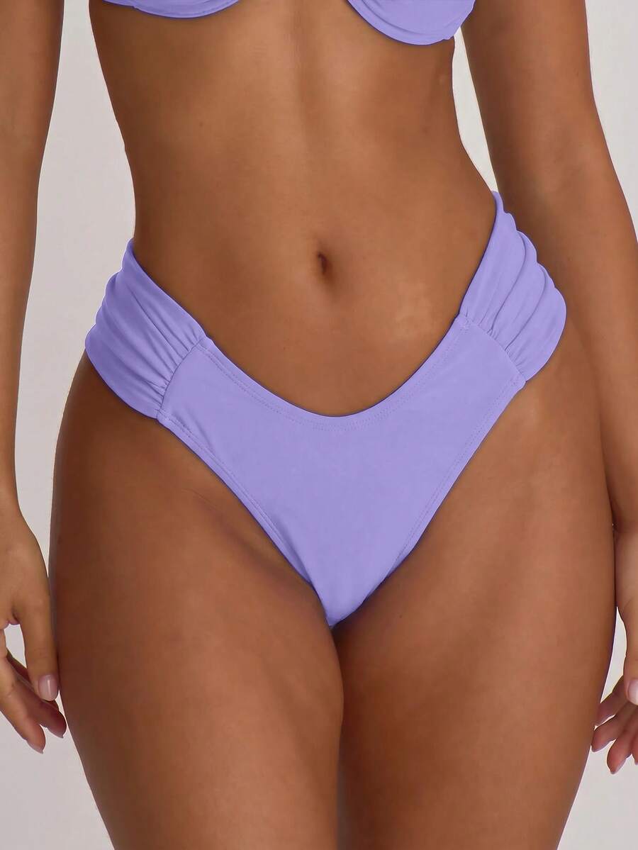 Underwire Ruched Cup Push-Up Bikini Top – Summer Beach Vacation Swimwear