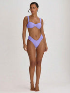 Underwire Ruched Cup Push-Up Bikini Top – Summer Beach Vacation Swimwear