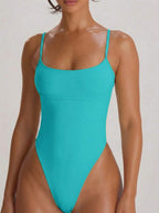 Strappy Binding High Leg Cheeky Swimsuit – Summer Beach Vacation Swimwear