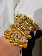 Vintage Resin Beaded Bracelet Stack – Fashion Jewellery for Women