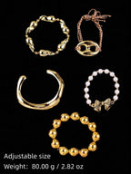Vintage Resin Beaded Bracelet Stack – Fashion Jewellery for Women