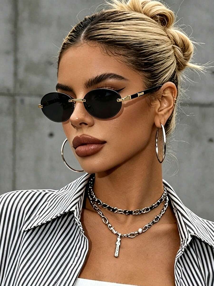Y2K Futuristic Silver Sport Fashion Glasses – Street Style Eyewear