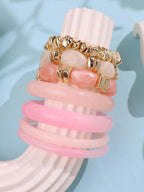 Vintage Resin Beaded Bracelet Stack – Fashion Jewellery for Women