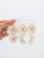 Tie Dye Drip Flower Asymmetric Stud Earrings – Jewellery for Women
