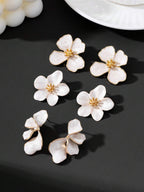 Tie Dye Drip Flower Asymmetric Stud Earrings – Jewellery for Women