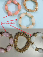 Vintage Resin Beaded Bracelet Stack – Fashion Jewellery for Women