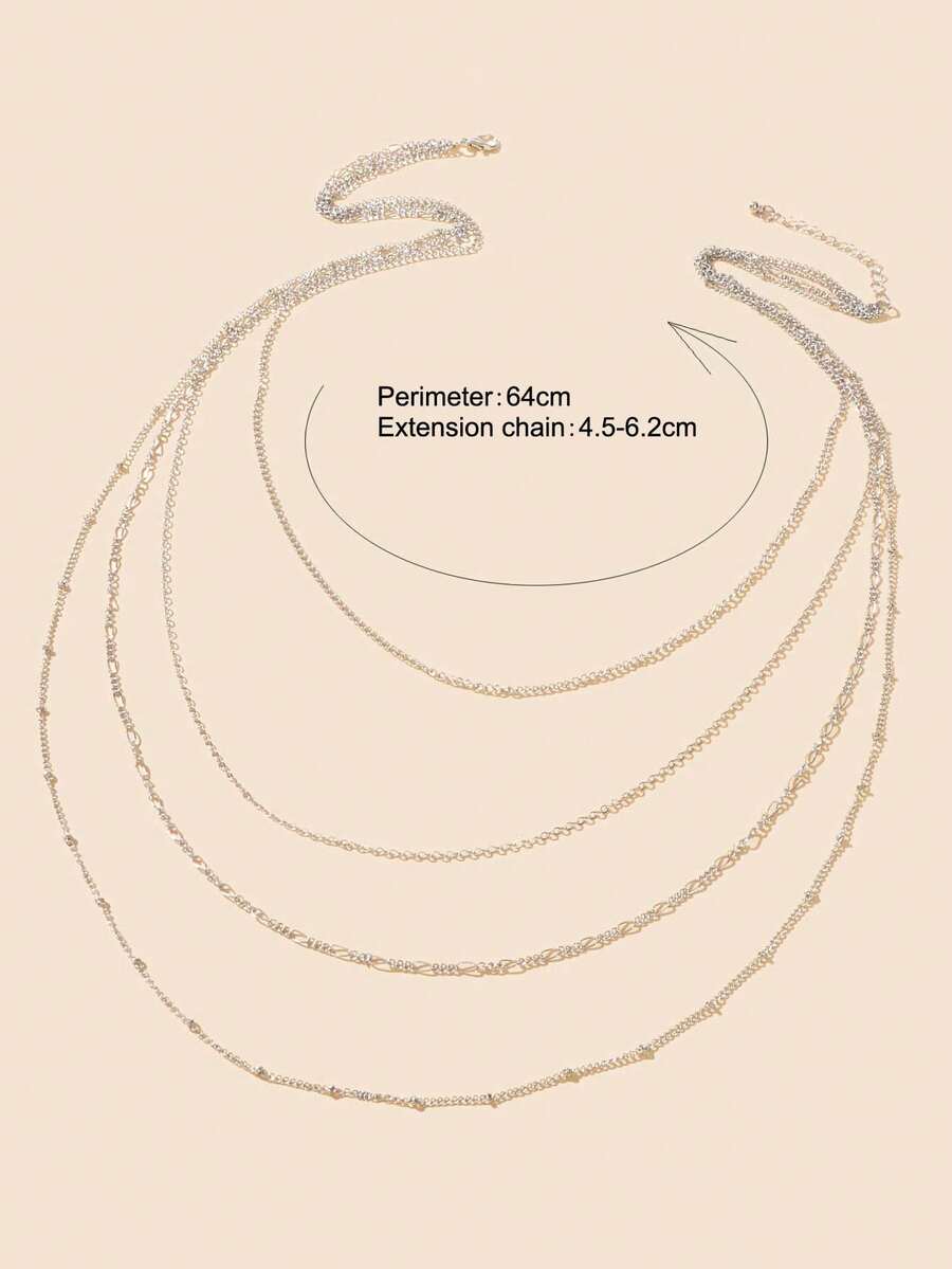 Multi-Layer Chain Long Necklace – Fashion Jewellery for Women