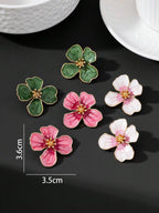 Tie Dye Drip Flower Asymmetric Stud Earrings – Jewellery for Women