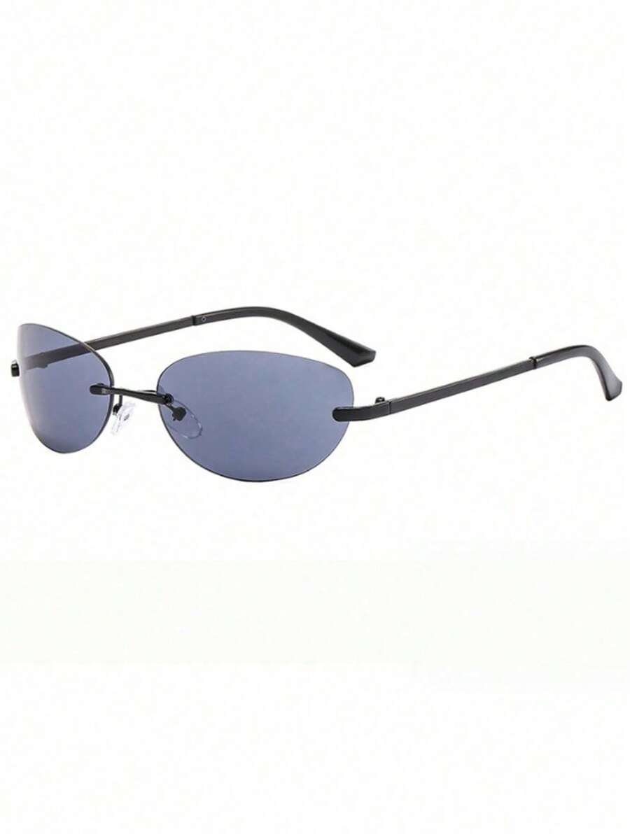Y2K Futuristic Silver Sport Fashion Glasses – Street Style Eyewear