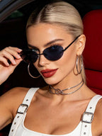 Y2K Futuristic Silver Sport Fashion Glasses – Street Style Eyewear
