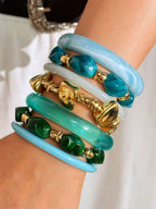 Vintage Resin Beaded Bracelet Stack – Fashion Jewellery for Women
