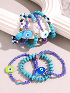 Vintage Resin Beaded Bracelet Stack – Fashion Jewellery for Women