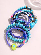 Vintage Resin Beaded Bracelet Stack – Fashion Jewellery for Women