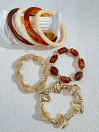 Vintage Resin Beaded Bracelet Stack – Fashion Jewellery for Women