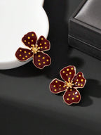 Tie Dye Drip Flower Asymmetric Stud Earrings – Jewellery for Women