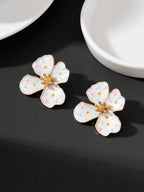 Tie Dye Drip Flower Asymmetric Stud Earrings – Jewellery for Women