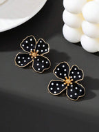 Tie Dye Drip Flower Asymmetric Stud Earrings – Jewellery for Women
