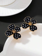 Tie Dye Drip Flower Asymmetric Stud Earrings – Jewellery for Women