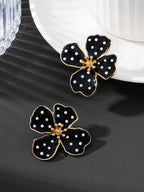 Tie Dye Drip Flower Asymmetric Stud Earrings – Jewellery for Women