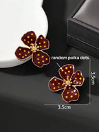 Tie Dye Drip Flower Asymmetric Stud Earrings – Jewellery for Women