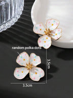 Tie Dye Drip Flower Asymmetric Stud Earrings – Jewellery for Women